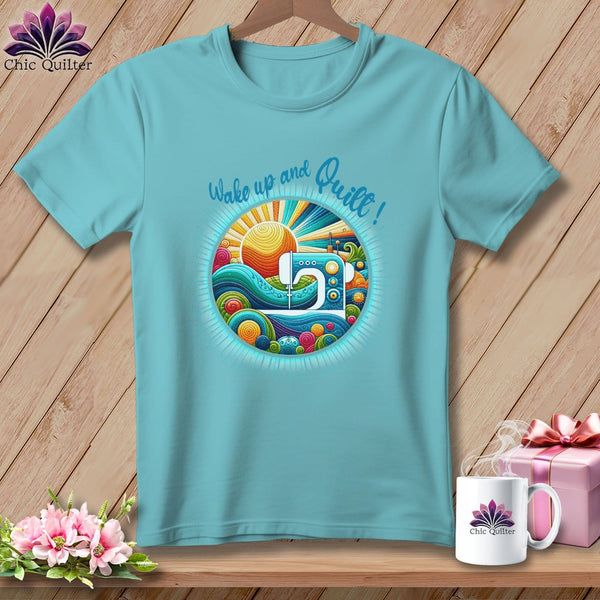 MyDesigns Physical Item Chalky Mint / S Wake up and Quilt ~ Premium Tee