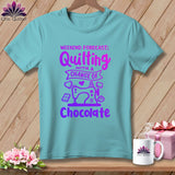 MyDesigns Physical Item Chalky Mint / S Weekend Forecast Quilting With a Chance of Chocolate ~Premium Tee
