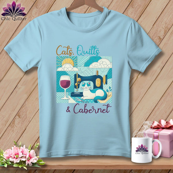 MyDesigns Physical Item Chambray / S Cats Quilts and Cabernet ~ Premium Tee