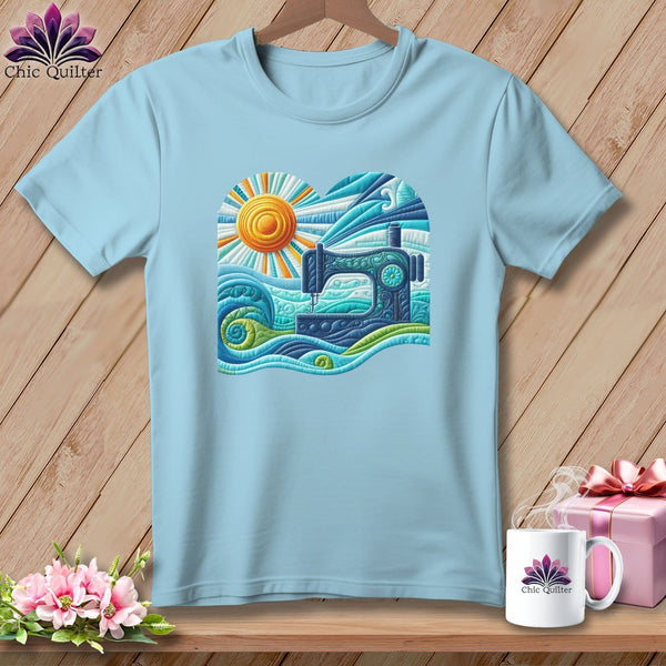 MyDesigns Physical Item Chambray / S Surfing the Fabric Sea ~ Premium Tee