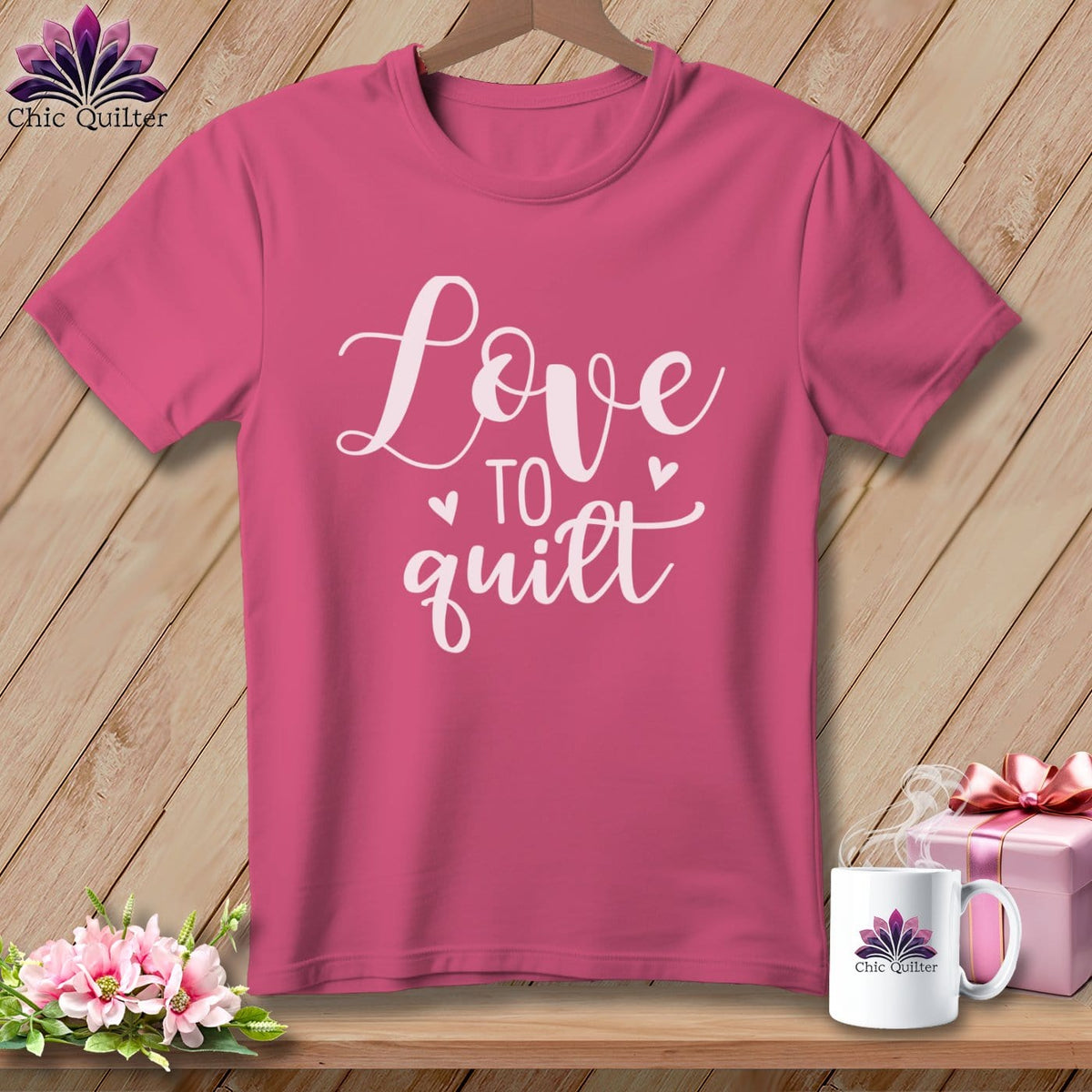 MyDesigns Physical Item Crunchberry / S Love To Quilt ~Premium Tee