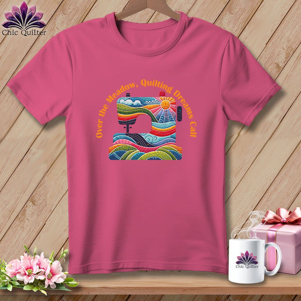 MyDesigns Physical Item Crunchberry / S Over the Meadow, Quilting Dreams Call Orange ~ Premium Tee