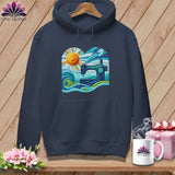 MyDesigns Physical Item Denim / S Surfing the Fabric Sea ~ Premium Hoodie