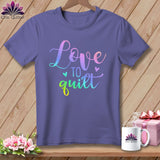 MyDesigns Physical Item Grape / S Love To Quilt ~Premium Tee