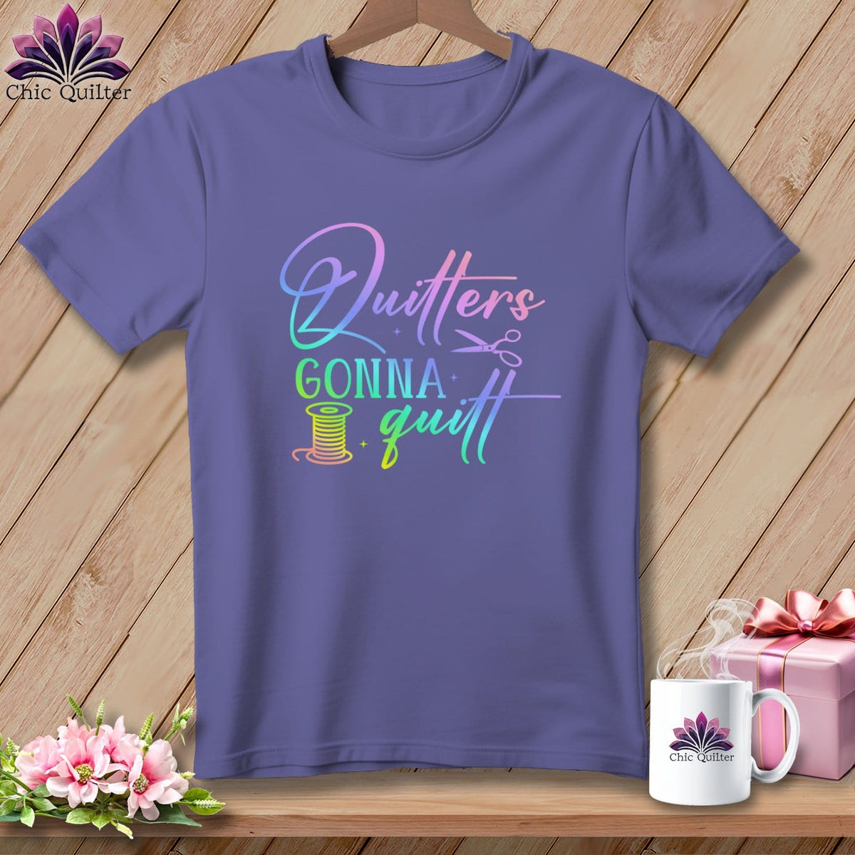 MyDesigns Physical Item Grape / S Quilters Gonna Quilt ~Premium Tee
