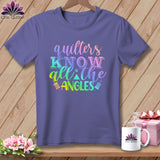 MyDesigns Physical Item Grape / S Quilters Know All the Angles ~Premium Tee