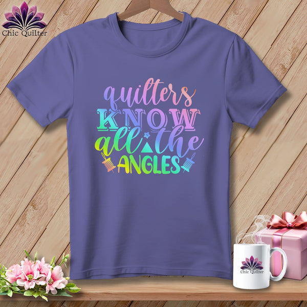 MyDesigns Physical Item Grape / S Quilters Know All the Angles ~Premium Tee