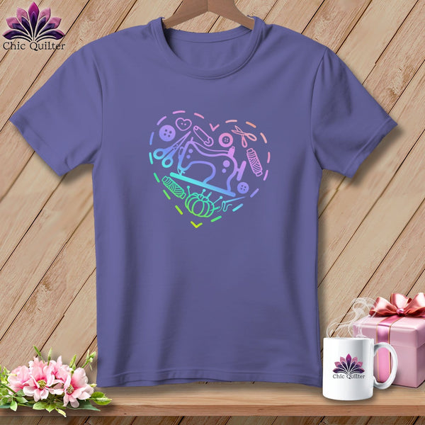 MyDesigns Physical Item Grape / S Quilting Heart ~Premium Tee