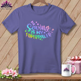 MyDesigns Physical Item Grape / S Sewing is My SuperPower ~Premium Tee