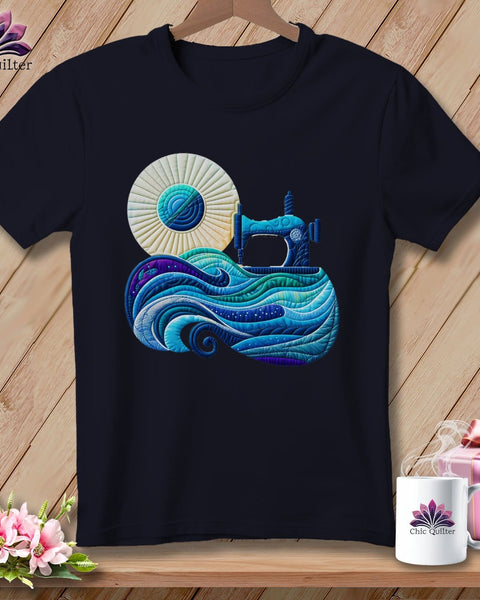MyDesigns Physical Item Heather Navy / S Sewing Tides ~ SuperSoft Relaxed Fit Tee