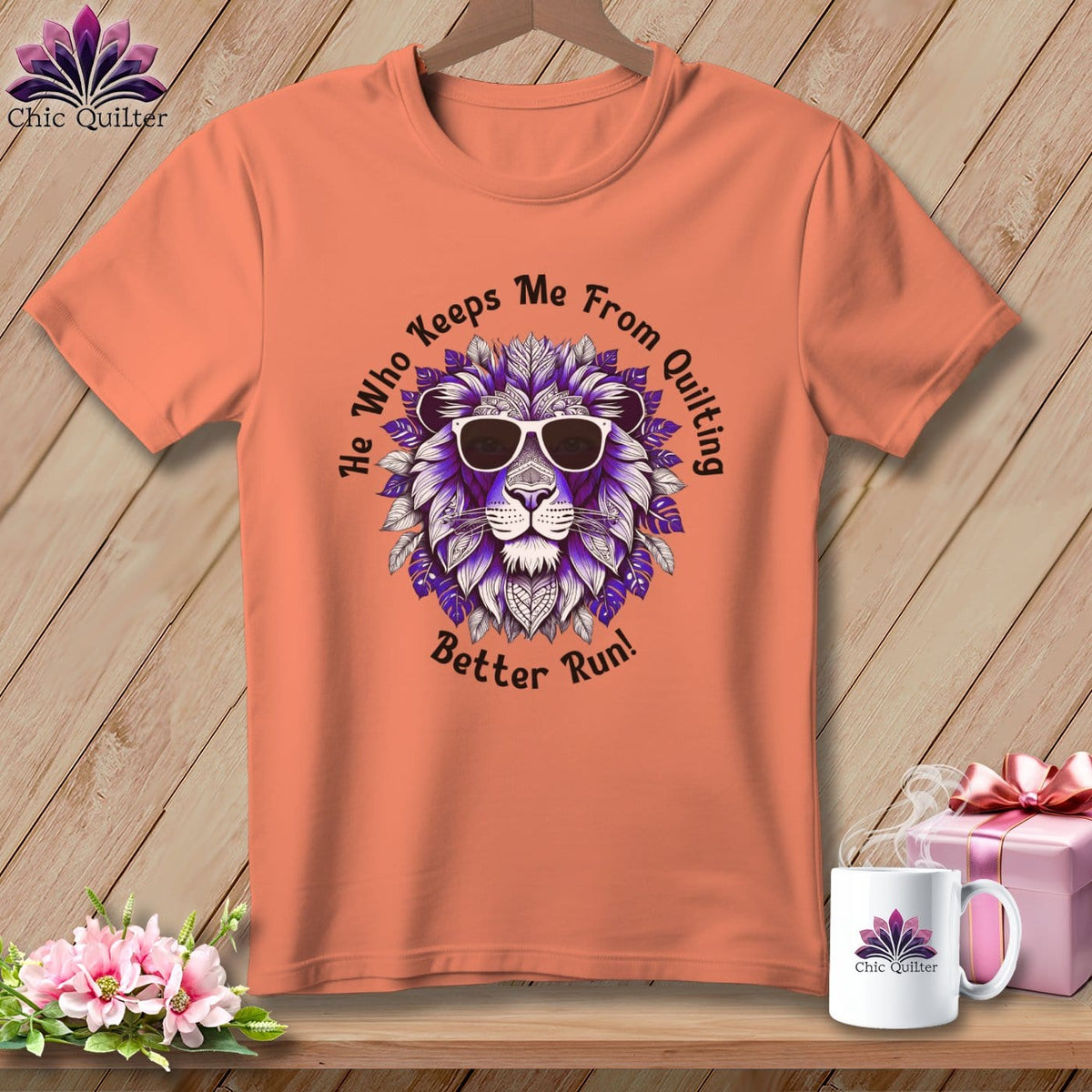 MyDesigns Physical Item Heather Sunset / S Better Run - Quilting Grape ~ Relaxed Fit Tee