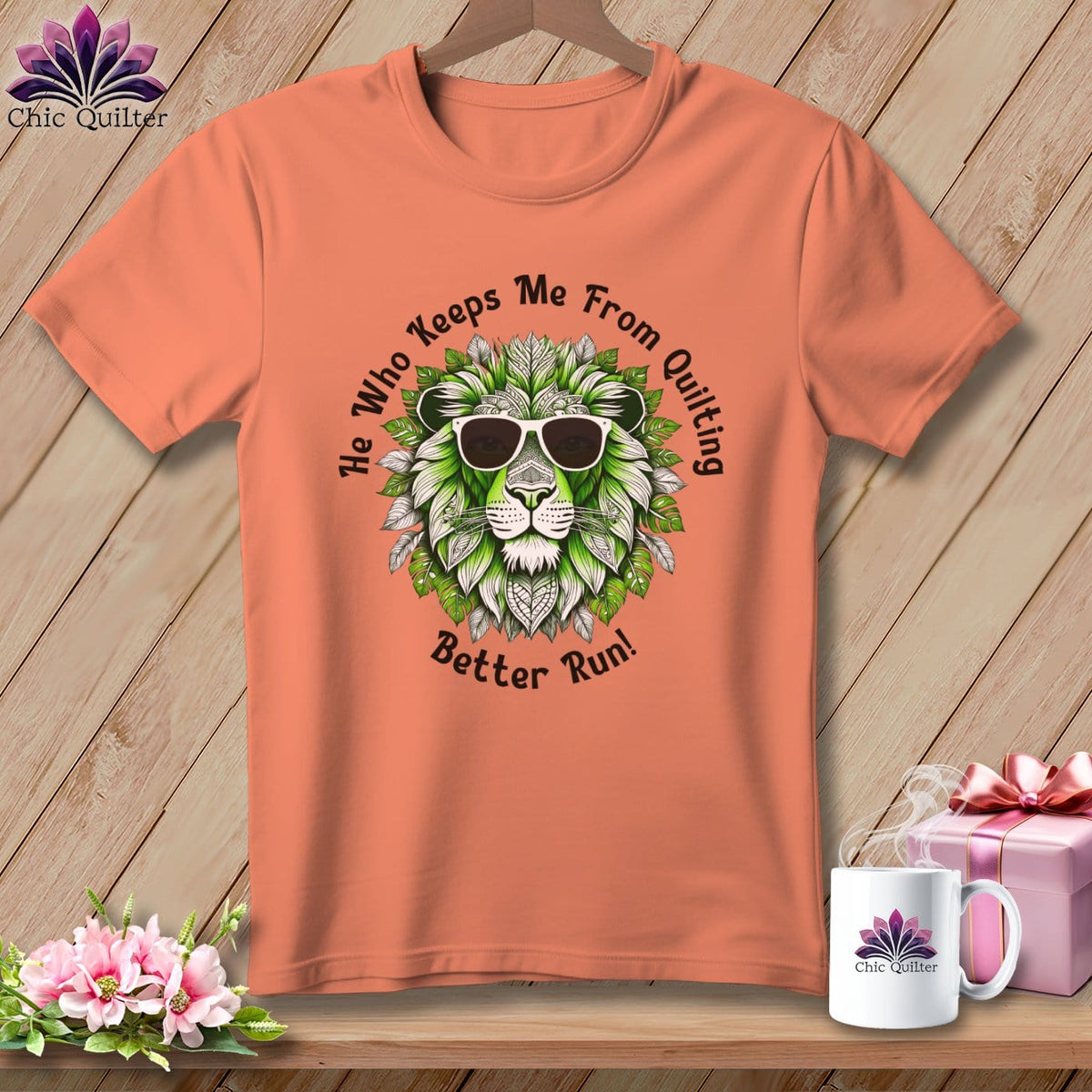 MyDesigns Physical Item Heather Sunset / S Better Run - Quilting Lime ~ Relaxed Fit Tee