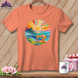 MyDesigns Physical Item Heather Sunset / S Porthole Quilter ~ Relaxed Fit Tee