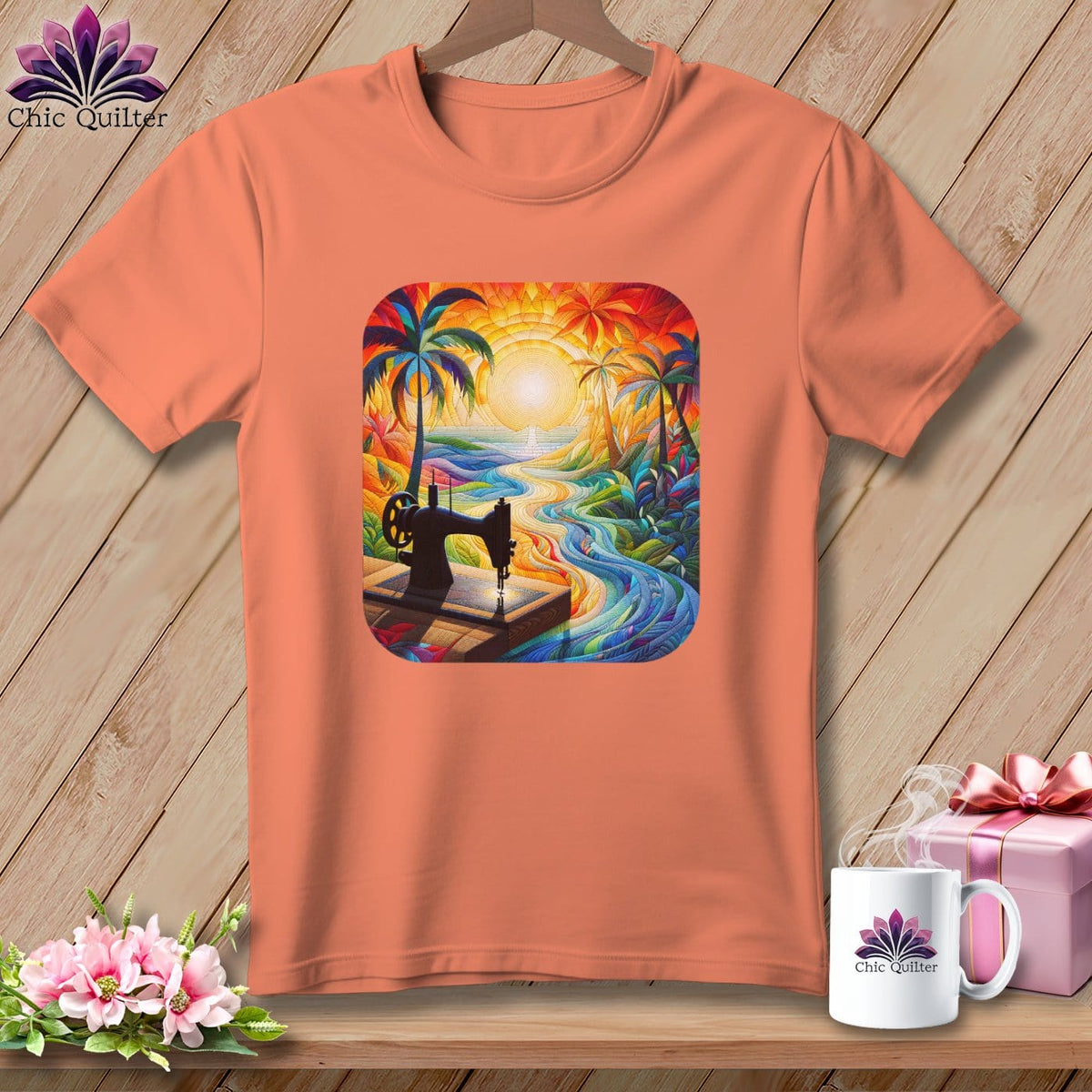 MyDesigns Physical Item Heather Sunset / S Quilting Oasis ~ Relaxed Fit Tee