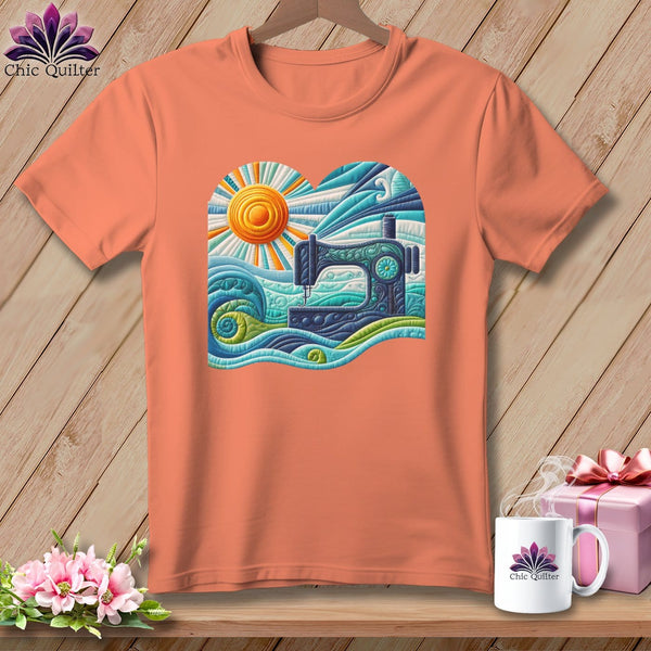 MyDesigns Physical Item Heather Sunset / S Surfing the Fabric Sea ~ SuperSoft Relaxed Fit Tee