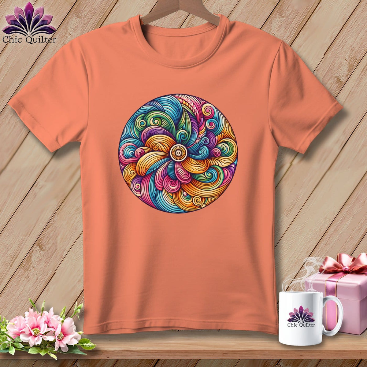 MyDesigns Physical Item Heather Sunset / S Swirl Delight ~ Relaxed Fit Tee