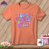 MyDesigns Physical Item Heather Sunset / S Today is a Groovy Day to Quilt ~ SuperSoft Relaxed Fit Tee