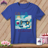 MyDesigns Physical Item Heather True Royal / S Cats Quilts and Cabernet ~ SuperSoft Relaxed Fit Tee