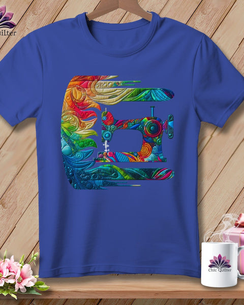 MyDesigns Physical Item Heather True Royal / S Gale Force Quilting ~ SuperSoft Relaxed Fit Tee