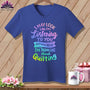 MyDesigns Physical Item Heather True Royal / S I May Look Like I'm LIstening ~SuperSoft V-Neck Tee