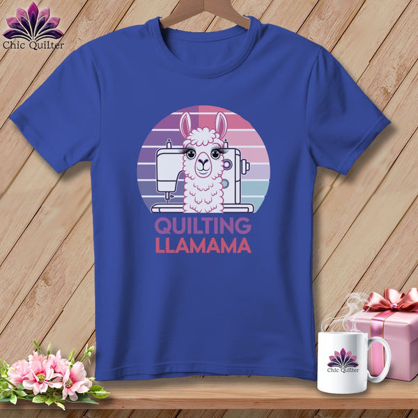 MyDesigns Physical Item Heather True Royal / S Quilting Llamama ~ Relaxed Fit Tee