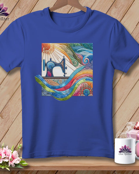 MyDesigns Physical Item Heather True Royal / S Quilting on a Cloud ~ SuperSoft Relaxed Fit Tee