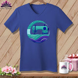 MyDesigns Physical Item Heather True Royal / S Quilting Where Dreams are Sewin ~ SuperSoft V-Neck Tee