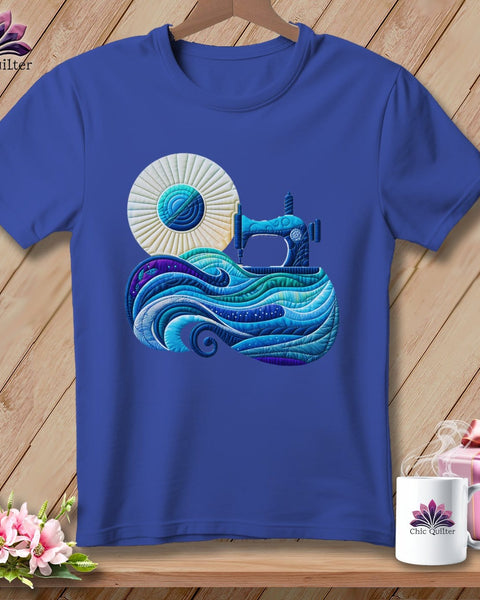 MyDesigns Physical Item Heather True Royal / S Sewing Tides ~ SuperSoft Relaxed Fit Tee