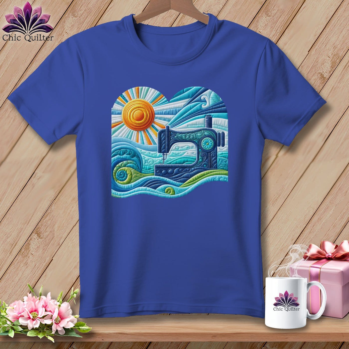 MyDesigns Physical Item Heather True Royal / S Surfing the Fabric Sea ~ SuperSoft Relaxed Fit Tee