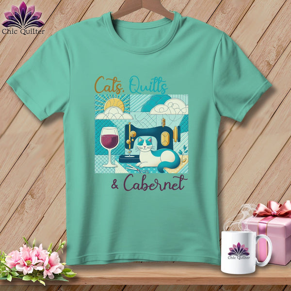 MyDesigns Physical Item Island Reef / S Cats Quilts and Cabernet ~ Premium Tee