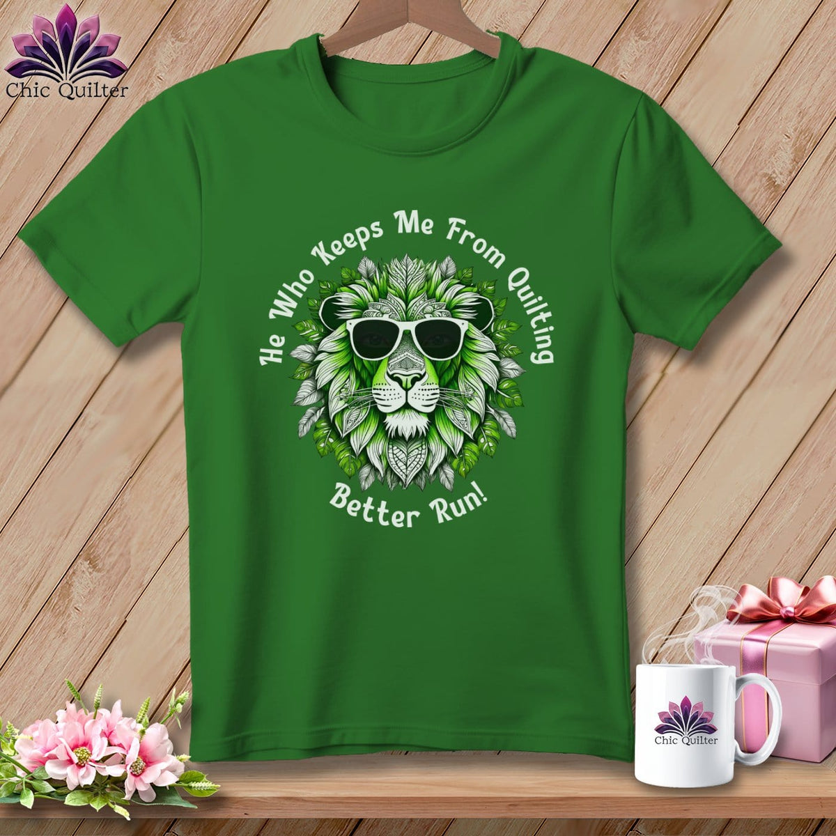 MyDesigns Physical Item Leaf / S Better Run - Quilting Lime ~ Relaxed Fit Tee