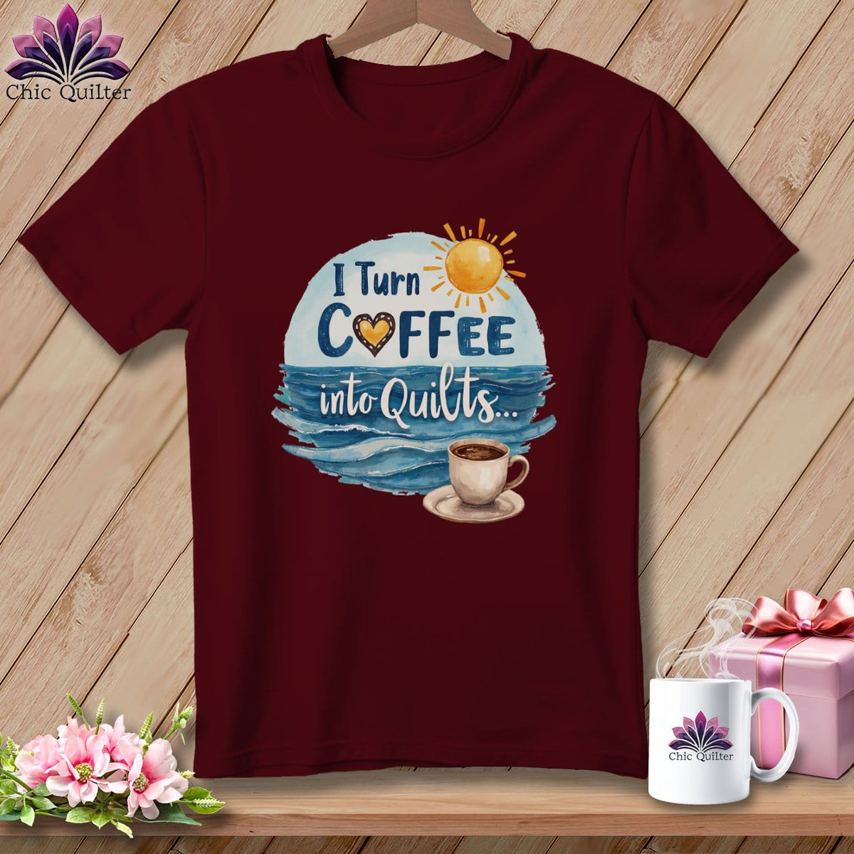 MyDesigns Physical Item Maroon / S Ocean Coffee ~ Relaxed Fit Tee