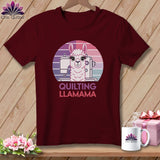 MyDesigns Physical Item Maroon / S Quilting Llamama ~ Relaxed Fit Tee