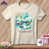 MyDesigns Physical Item Natural / S Cats Quilts and Cabernet ~ SuperSoft Relaxed Fit Tee