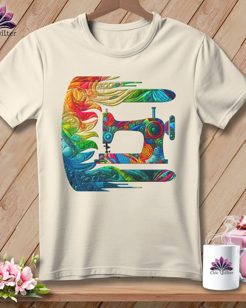 MyDesigns Physical Item Natural / S Gale Force Quilting ~ SuperSoft Relaxed Fit Tee