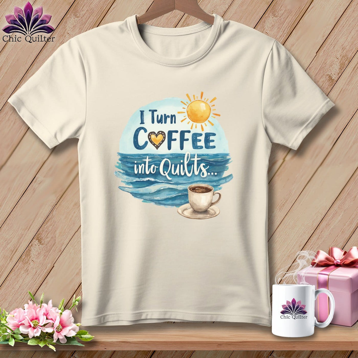 MyDesigns Physical Item Natural / S Ocean Coffee ~ Relaxed Fit Tee