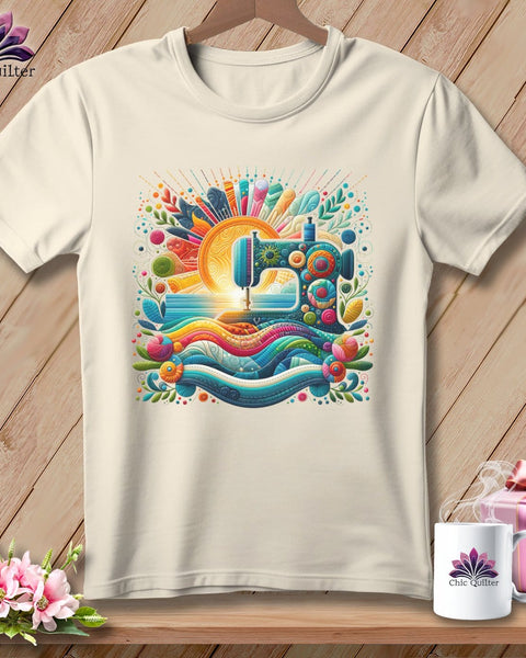 MyDesigns Physical Item Natural / S Quilting Explosion ~ Relaxed Fit Tee