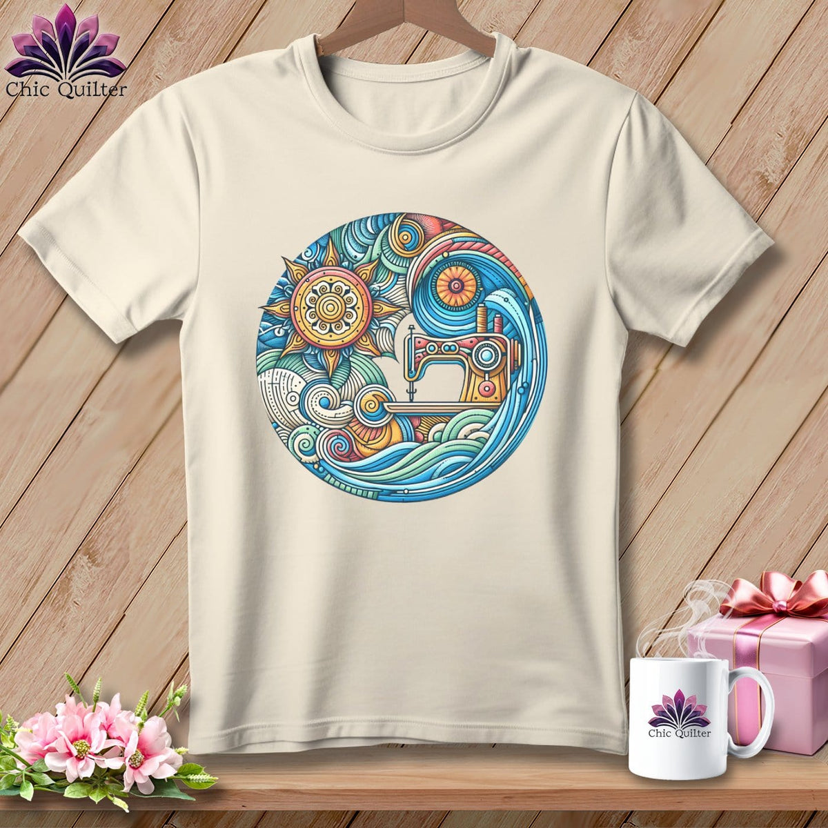 MyDesigns Physical Item Natural / S Threaded Dreams by the Sea ~ SuperSoft Relaxed Fit Tee