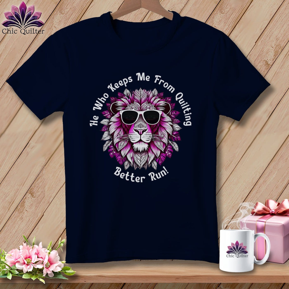 MyDesigns Physical Item Navy / S Better Run - Quilting Berry ~ Relaxed Fit Tee