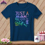MyDesigns Physical Item Navy / S Just a Man Who Loves to Quilt ~Premium Tee