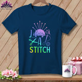 MyDesigns Physical Item Navy / S Life's a stitch ~Premium Tee