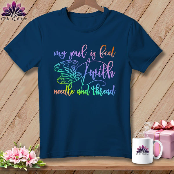 MyDesigns Physical Item Navy / S My soul is fed with a needle and thread ~Premium Tee