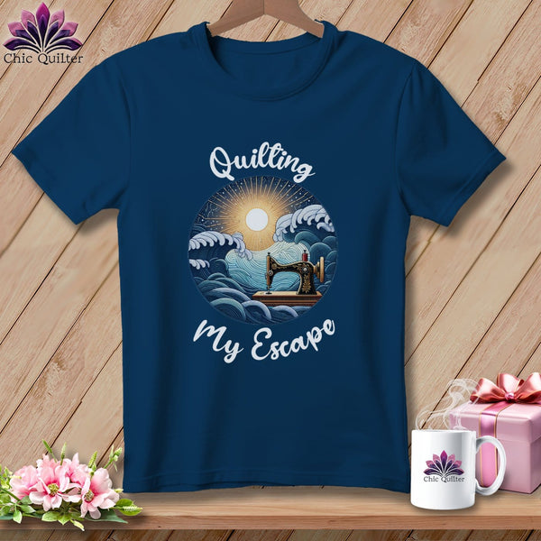 MyDesigns Physical Item Navy / S Quilting My Escape - Dark ~ Premium Tee