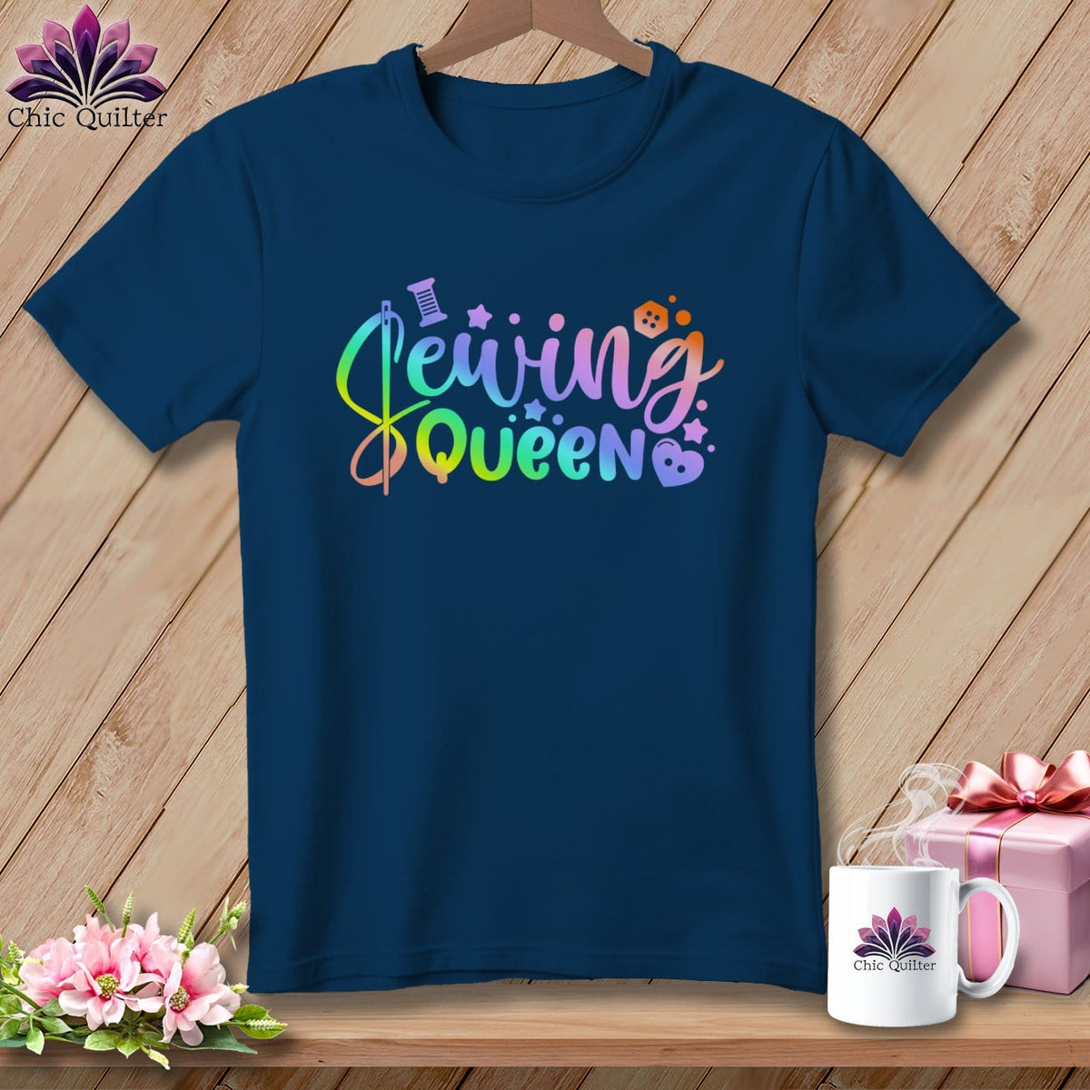 MyDesigns Physical Item Navy / S Sewing Queen ~Premium Tee