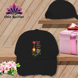 MyDesigns Physical Item One size / Black QQuilt Hair Don’t Care ~ Noodle Beakman ~ Distressed Baseball Cap