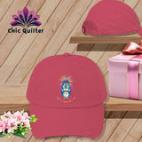 MyDesigns Physical Item One size / Dashing Red Quilt Hair Don’t Care ~ Ruckus Jay ~ Distressed Baseball Cap