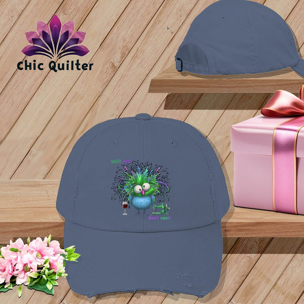 MyDesigns Physical Item One size / Scotland Blue Quilt Hair Don’t Care ~ Velma Nightwing ~ Distressed Baseball Cap