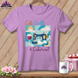 MyDesigns Physical Item Orchid / S Cats Quilts and Cabernet ~ Premium Tee