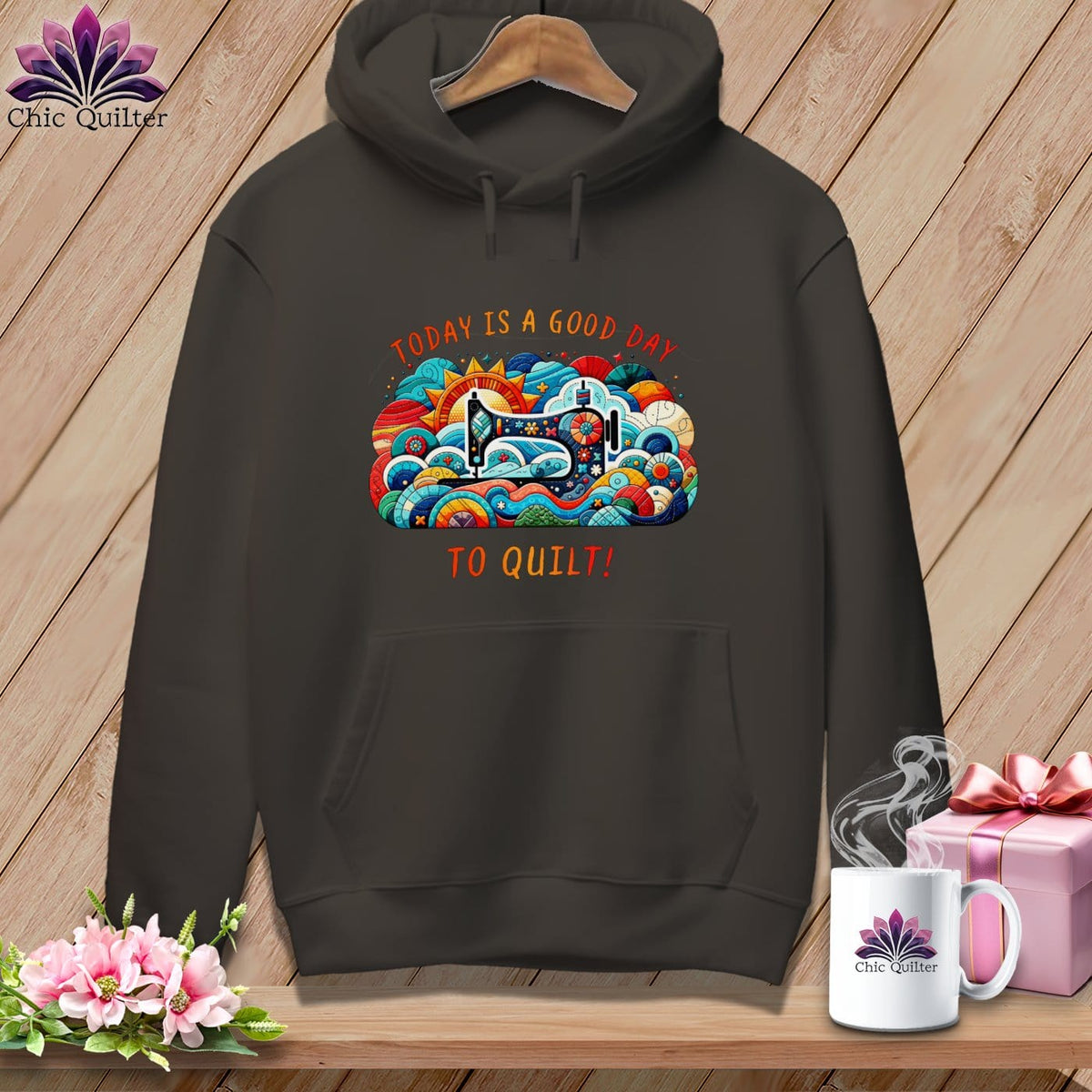 MyDesigns Physical Item Pepper / S Today is a Good Day to Quilt ~ Premium Hoodie