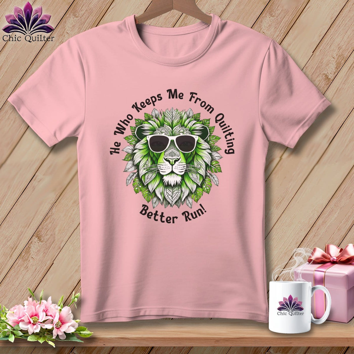 MyDesigns Physical Item Pink / S Better Run - Quilting Lime ~ Relaxed Fit Tee